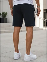 Pánske teplákové šortky so šnúrkami, tmavomodré, FashionStreet SX2584