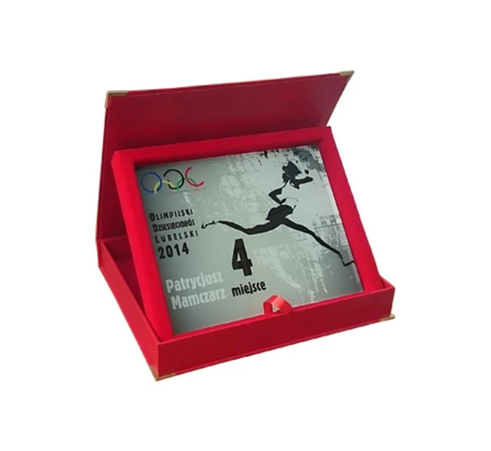 Sklenený diplom v puzdre