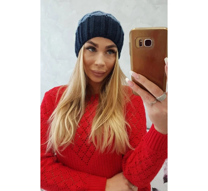 Milano fleecová čiapka K203 denim+blue