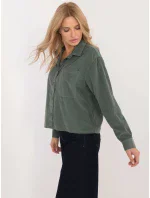 Košeľa D70046M11184A1 tmavozelená