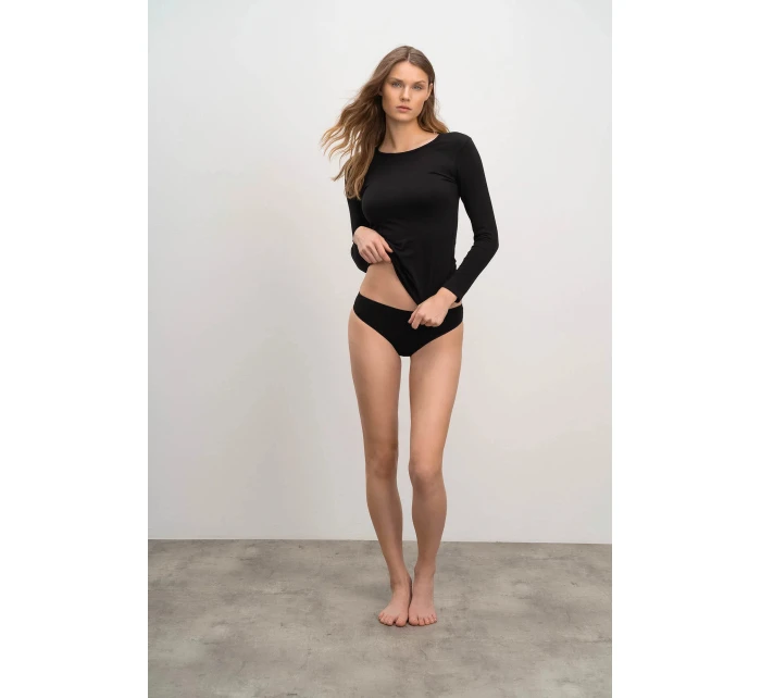 Dámské triko s dlouhým rukávem model 21750278 Černá - Vamp