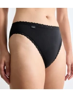 Dámske nohavičky sloggi 24/7 Cotton Lace Tai C3P - čierne - SLOGGI Dámske nohavičky sloggi 24/7 Cotton Lace Tai C3P - čierne - SLOGGI