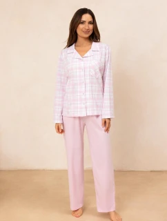 Pyžamo model 21272228 dlouhé/r 2XL Z25/26 dámské rozepínací - Regina