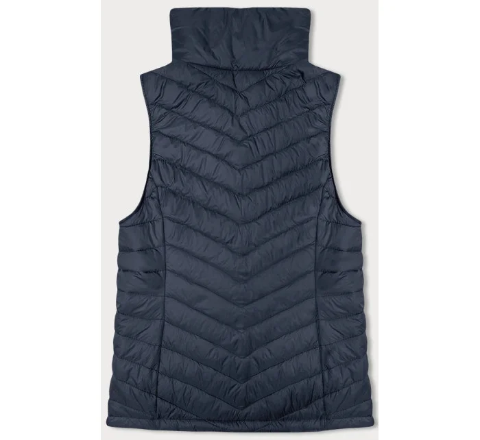 Dámska tenká prešívaná vesta so stojačikom tmavomodrá (16M9063-215) Dámska tenká prešívaná vesta so stojačikom tmavomodrá (16M9063-215)