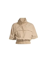 Dámská bunda CASALL Active Short Sleeve Track Jacket, barva písková