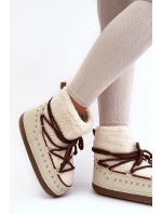 Dámské zateplené sněhule Bežové model 21637486 - Boto Dámské zateplené sněhule Bežové model 21637486 - Boto