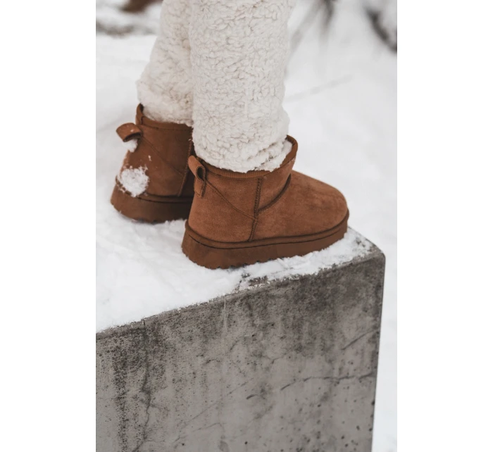 Dziecięce Śniegowce Botki Ocieplane Camel Nallita Dziecięce Śniegowce Botki Ocieplane Camel Nallita