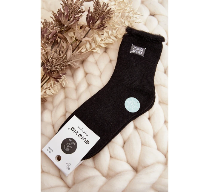 Damskie Grube Skarpety Czarne Damskie Grube Skarpety Czarne