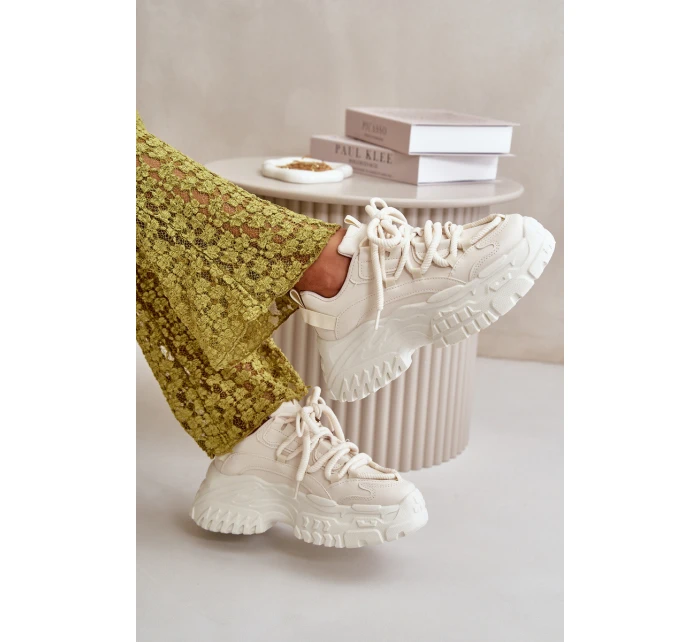 Dámské tenisky na masivní světle béžové model 21667369 - Boto