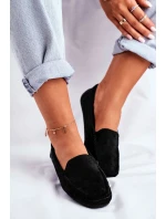 Dámske semišové mokasíny Black Morreno