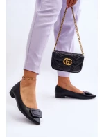 Klasické baleríny s zdobením černe Rivea Klasické baleríny s zdobením černe Rivea