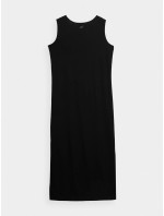 Dámské maxi šaty 4FSS23TDREF049-20S černé - 4F