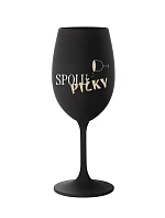 SPOLUPIČKY – čierna pohár na víno 350 ml