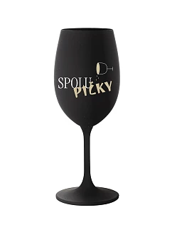 SPOLUPIČKY – čierna pohár na víno 350 ml