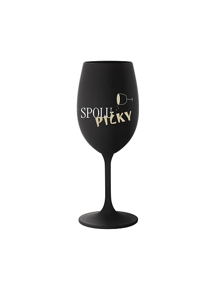 SPOLUPIČKY – čierna pohár na víno 350 ml