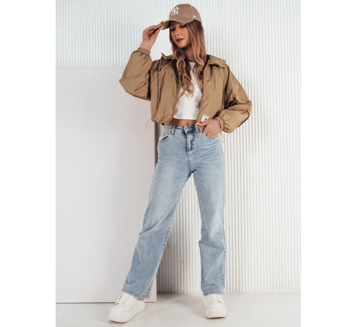 Dámská přechodná bunda s kapucí béžová Dstreet model 21974228 - FashionStreet