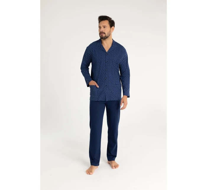 Pyžamo model 21266464 dlouhé/r MXL pánské rozepínací - Regina
