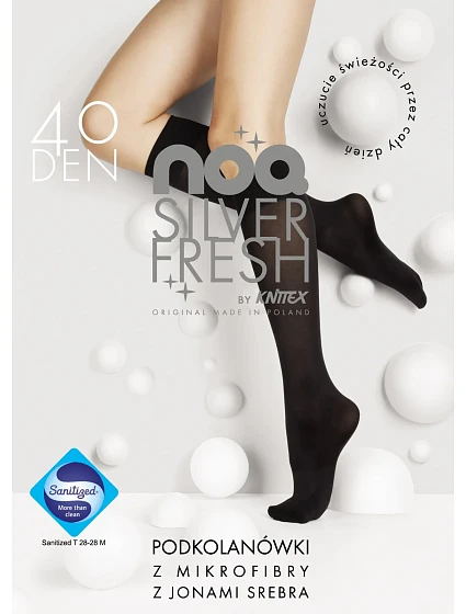 Dámské podkolenky model 22365232 Silver Fresh 40 den - Knittex Dámské podkolenky model 22365232 Silver Fresh 40 den - Knittex
