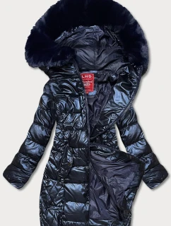 Dámska tmavomodrá zimná bunda (2M-028)