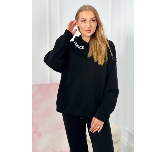 Izolovaná súprava s výšivkou Los Angeles čierny Izolovaná súprava s výšivkou Los Angeles čierny