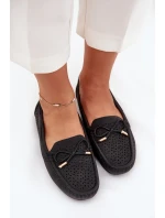 Mokasyny Damskie Z Ażurowym Wzorem I Wiązaniem Czarne Mirisa Mokasyny Damskie Z Ażurowym Wzorem I Wiązaniem Czarne Mirisa