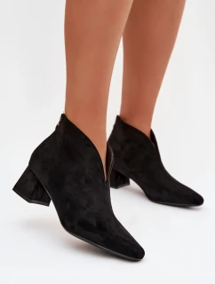 Dámské kotníkové boty na klínku s Černé model 21919517 - Boto