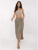 Sukňa D73761M50222A khaki