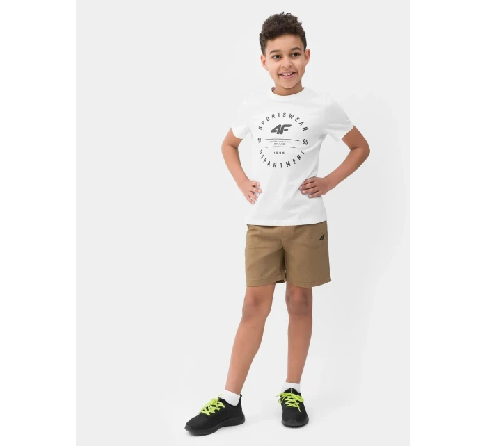 Chlapčenské tričko 4FJSS23TTSHM294 biele - 4F Chlapčenské tričko 4FJSS23TTSHM294 biele - 4F