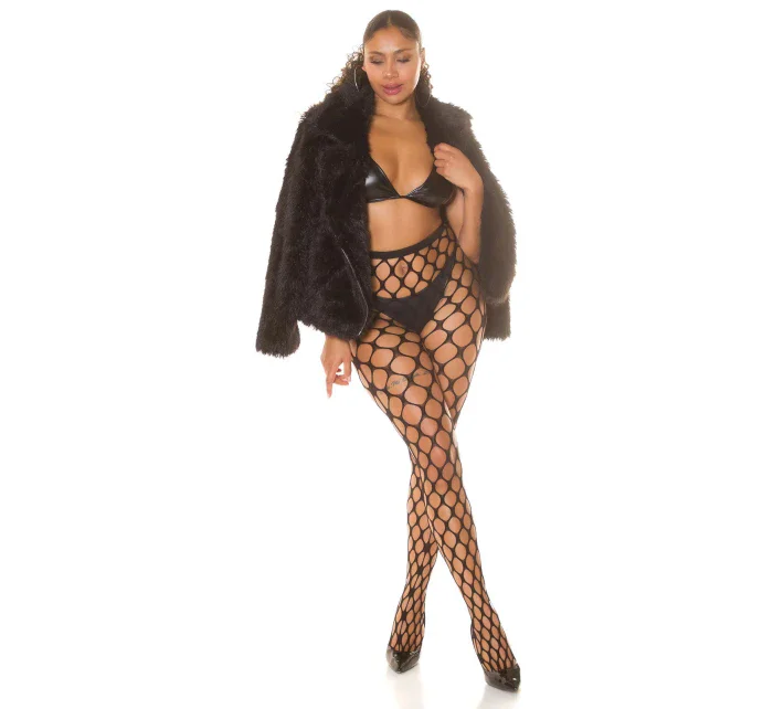 Sexy síťované punčocháče černé model 20904445 - In-style Fashion Sexy síťované punčocháče černé model 20904445 - In-style Fashion