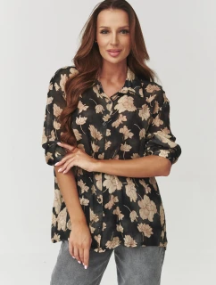 Košeľa s dlhým rukávom model 219729 Makadamia