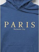 Bluza męska z kapturem z nadrukiem PARIS niebieska model 22347644 - FashionStreet Bluza męska z kapturem z nadrukiem PARIS niebieska model 22347644 - FashionStreet
