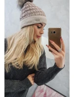 Čepice model 18743588 béžová - K-Fashion Čepice model 18743588 béžová - K-Fashion
