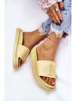 Damskie Klapki Big Star LL274427 Żółte