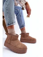 Kůže Sněhové Boty Na Platformě Tmavě Hnědé model 21630216 - Boto Kůže Sněhové Boty Na Platformě Tmavě Hnědé model 21630216 - Boto