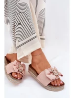 Dámské Pantofle Na Platformě S Mašlí A Růžové model 21689894 - Boto Dámské Pantofle Na Platformě S Mašlí A Růžové model 21689894 - Boto