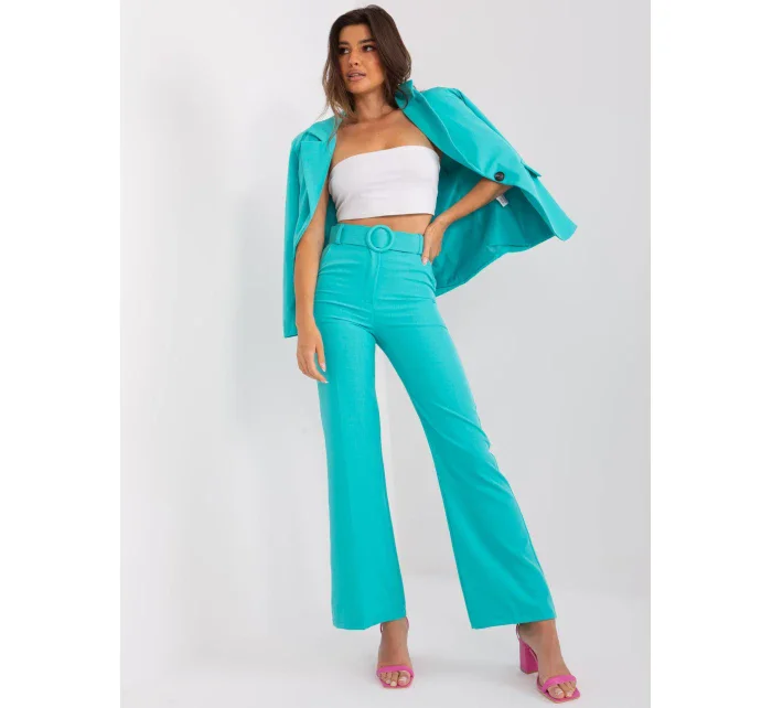 Spodnie DHJ SP model 19485371 turkusowy - FPrice Spodnie DHJ SP model 19485371 turkusowy - FPrice