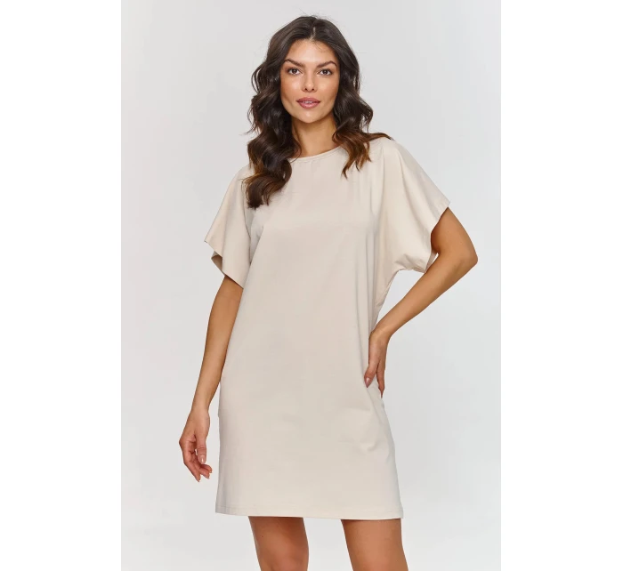 Denné šaty M875 béžové - Makadamia