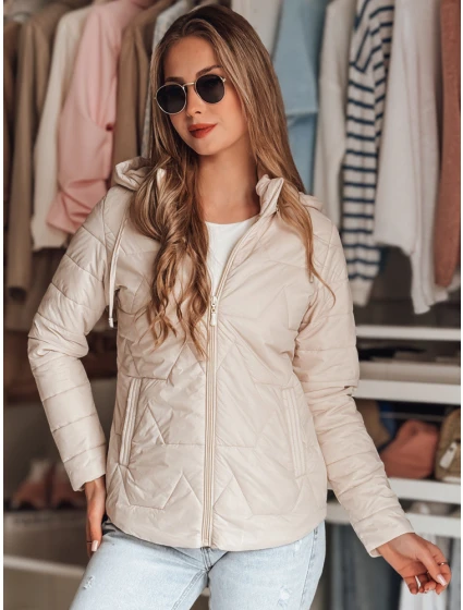 Dámská přechodná prošívaná bunda béžová Dstreet model 21986888 - FashionStreet