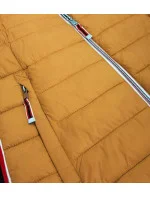 Žlutá dámská prošívaná bunda se vsadkami model 9063236 - Libland