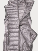 Šedá dámska vesta so stojačikom (B2722-9)