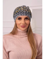 Dámska čiapka s brmbolcom Maria K335 tmavo šedá Dámska čiapka s brmbolcom Maria K335 tmavo šedá