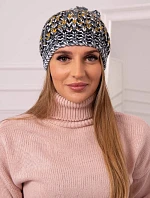 Dámska čiapka s brmbolcom Maria K335 tmavo šedá