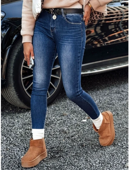 dámské džínové úzké kalhoty s páskem modré Dstreet model 21981111 - FashionStreet dámské džínové úzké kalhoty s páskem modré Dstreet model 21981111 - FashionStreet