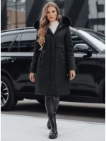 Dámská zimní bunda parka s kožešinou černá Dstreet model 21991646 - FashionStreet