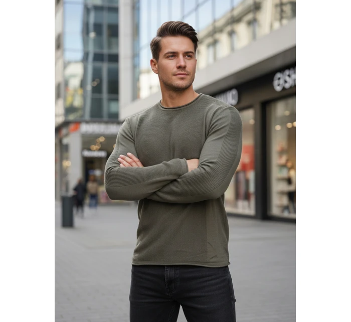 Pánsky khaki sveter WX2310z Pánsky khaki sveter WX2310z