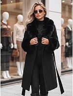 Płaszcz damski z odpinanym  czarny model 22404894 - FashionStreet