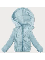 Svetlomodrá dámska krátka mikina s kapucňou J Style (16M9236-240)