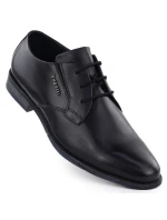 Skórzane  męskie czarne model 22035551 - Bugatti