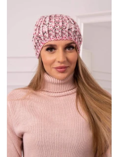 Dámska čiapka s brmbolcom Maria K335 púdrovo ružová