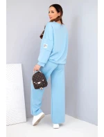 Dámska súprava maslová mikina + nohavice modrá